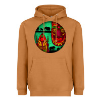 Meerkat african masks round earrings 3 Heavyweight Hoodie - BundleAndBundleShop