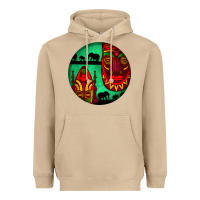 Mushroom african masks round earrings 3 Heavyweight Hoodie - BundleAndBundleShop