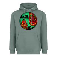 Sage african masks round earrings 3 Heavyweight Hoodie - BundleAndBundleShop