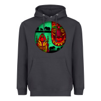 Smoke african masks round earrings 3 Heavyweight Hoodie - BundleAndBundleShop
