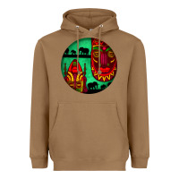 Toasted Coconut african masks round earrings 3 Heavyweight Hoodie - BundleAndBundleShop