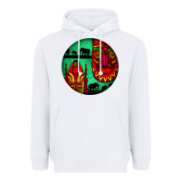 White african masks round earrings 3 Heavyweight Hoodie - BundleAndBundleShop