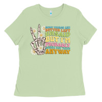 Matcha some things are better left unsaid Ladies Tee - MaliasSmallBusiness