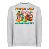 Heather Grey pumpkin spice and jesus christ Heavyweight Sweatshirt - CowGirlArtShop