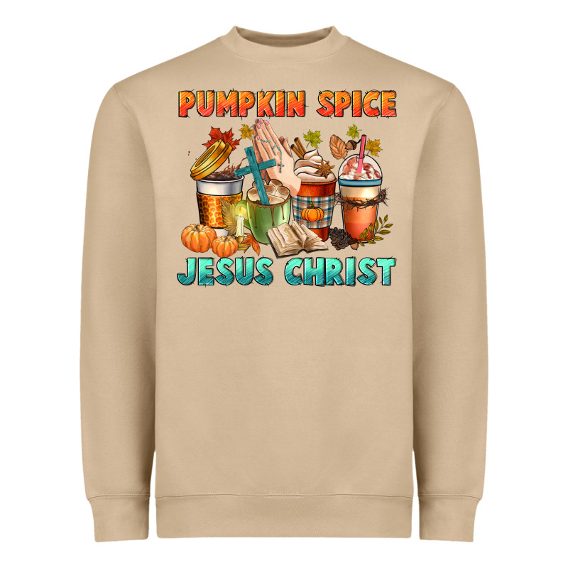 Pumpkin Spice And Jesus Christ Heavyweight Sweatshirt by CowGirlArtShop | Teevron