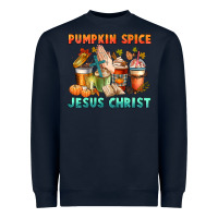 Navy pumpkin spice and jesus christ Heavyweight Sweatshirt - CowGirlArtShop