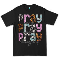 Black pray on it pray over it pray through it Premium Tee - NancyCooperArtShop