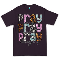 Plum pray on it pray over it pray through it Premium Tee - NancyCooperArtShop