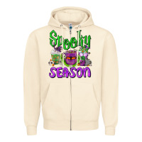 Sandshell Spooky Season Coffee Cups Zipper Hoodie - FaDigitalArtStudio