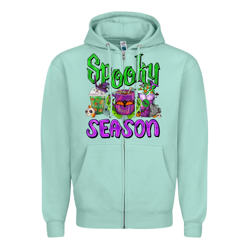 Spooky Season Coffee Cups Zipper Hoodie by FaDigitalArtStudio | Teevron