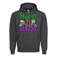 Smoke Spooky Season Coffee Cups Zipper Hoodie - FaDigitalArtStudio