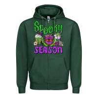 Sports Green Spooky Season Coffee Cups Zipper Hoodie - FaDigitalArtStudio