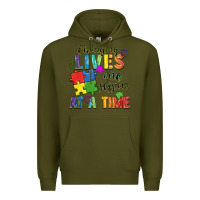 Army Green Changing lives one session at a time Premium Hoodie - FaDigitalArtStudio