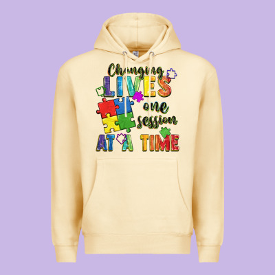Changing Lives One Session At A Time Premium Hoodie Designed By Fadigitalartstudio