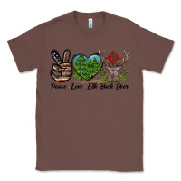 Chestnut Peace Love Elk Buck Deer Classic Tee - LillyAllenDesigns