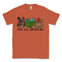 Copper Peace Love Elk Buck Deer Classic Tee - LillyAllenDesigns
