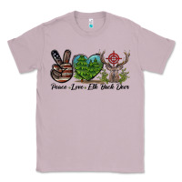 Lilac Peace Love Elk Buck Deer Classic Tee - LillyAllenDesigns