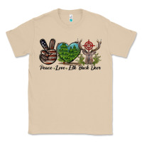 Mushroom Peace Love Elk Buck Deer Classic Tee - LillyAllenDesigns
