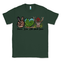 Sports Green Peace Love Elk Buck Deer Classic Tee - LillyAllenDesigns