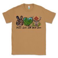 Toasted Coconut Peace Love Elk Buck Deer Classic Tee - LillyAllenDesigns