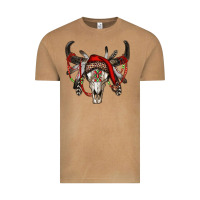 Vintage Camel Western Christmas Bull Skull Vintage Tee - RanaPortraitStore