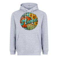 Heather Grey pumpkin mama with background Heavyweight Hoodie - BundleAndBundleShop