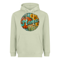 Matcha pumpkin mama with background Heavyweight Hoodie - BundleAndBundleShop