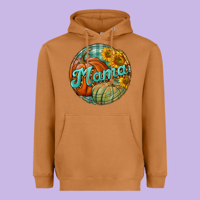 Pumpkin Mama With Background Heavyweight Hoodie Designed By Bundleandbundleshop