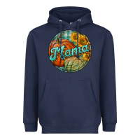 Navy pumpkin mama with background Heavyweight Hoodie - BundleAndBundleShop