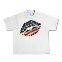 Lunar Rock Vintage American Flag Lips Urban Heavy Tee - Bettercallsaul
