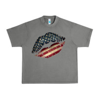 Tornado Vintage American Flag Lips Urban Heavy Tee - Bettercallsaul