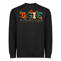 Black tgif thank goodness its fall Heavyweight Sweatshirt - CowGirlArtShop