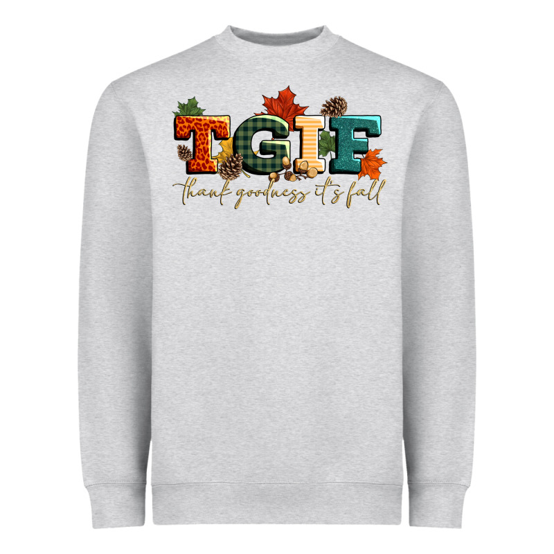 Tgif Thank Goodness Its Fall Heavyweight Sweatshirt by CowGirlArtShop | Teevron