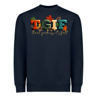Navy tgif thank goodness its fall Heavyweight Sweatshirt - CowGirlArtShop