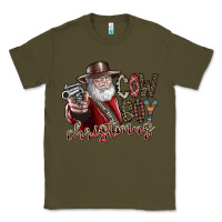 Army Green cowboy christmas Classic Tee - SublimationCraftShop