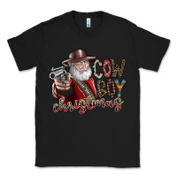 Black cowboy christmas Classic Tee - SublimationCraftShop