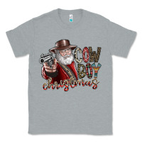 Heather Grey cowboy christmas Classic Tee - SublimationCraftShop