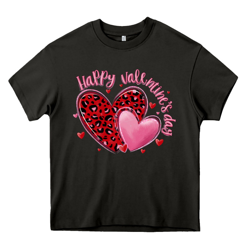 Happy Valentine's Day Hearts Heavy Core Tee by MaliasSmallBusiness | Teevron
