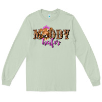 Matcha Moody Heifer with Leopard Long Sleeve Tee - texasbilliewilder