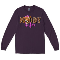 Plum Moody Heifer with Leopard Long Sleeve Tee - texasbilliewilder