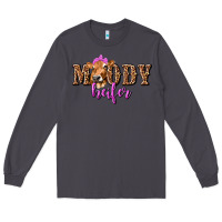 Smoke Moody Heifer with Leopard Long Sleeve Tee - texasbilliewilder