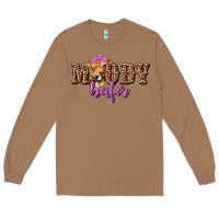 Toasted Coconut Moody Heifer with Leopard Long Sleeve Tee - texasbilliewilder