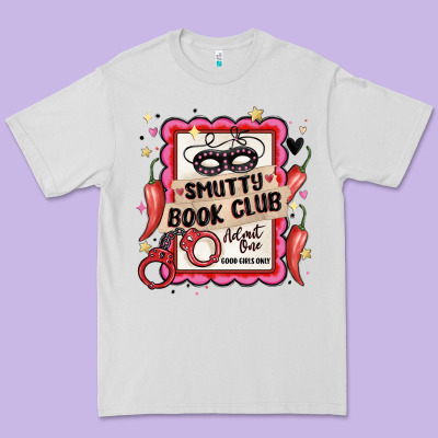 Smutty Book Club Admit One Good Girls Only Premium Tee Designed By Maliassmallbusiness