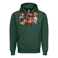 Sports Green Postal Worker Coffee Cups Zipper Hoodie - FaDigitalArtStudio