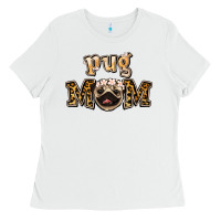 White Pug Mom Ladies Tee - Jasminsmagicworld