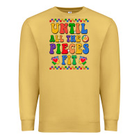 Antique Gold Until all the pieces fit Premium Sweatshirt - CowhideDigitalArt