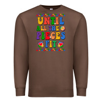 Chestnut Until all the pieces fit Premium Sweatshirt - CowhideDigitalArt