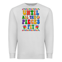 Dove Grey Until all the pieces fit Premium Sweatshirt - CowhideDigitalArt