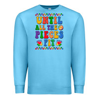 Ocean Blue Until all the pieces fit Premium Sweatshirt - CowhideDigitalArt