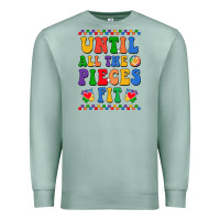 Seafoam Until all the pieces fit Premium Sweatshirt - CowhideDigitalArt